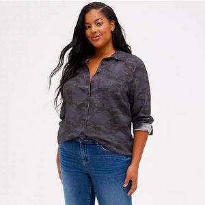 ANIMAL / CAMO TUNIC SHIRT LIZZIE BRUSHED RAYON ACRYLIC